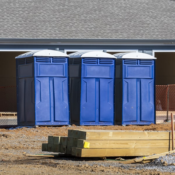 how often are the portable toilets cleaned and serviced during a rental period in Mead